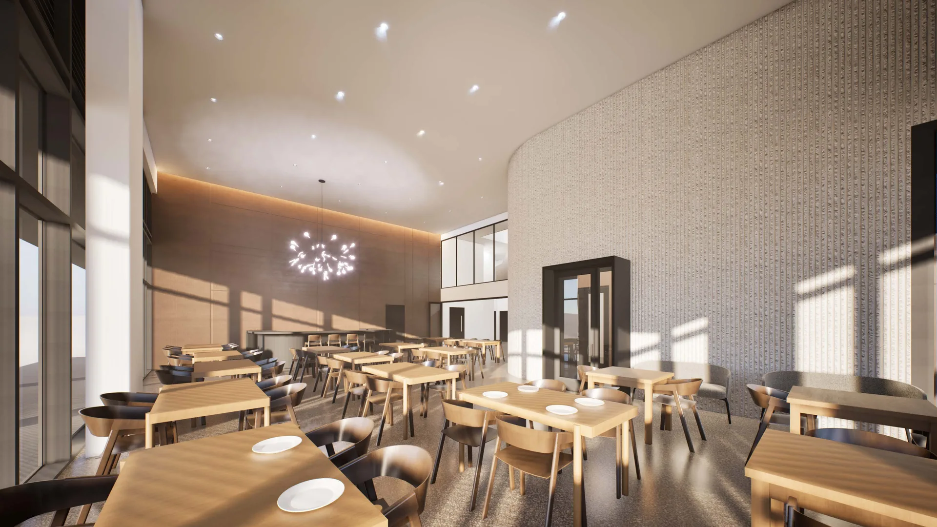 Café study · dining view